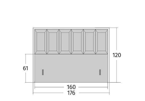 Изголовье Piano Silver (Пиано Сильвер)